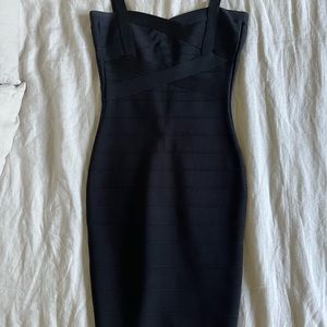 Lulus bandage dress black. Size 0.